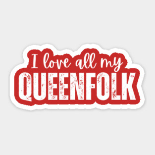 Queenfolk T-Shirt – Royalty-Inspired Graphic Tee for Queens, Empowering Women’s Shirt, Black Girl Magic Tee Sticker