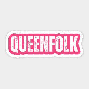 Queenfolk T-Shirt – Royalty-Inspired Graphic Tee for Queens, Empowering Women’s Shirt, Black Girl Magic Tee Sticker