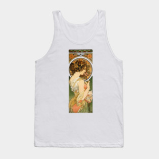 Alphonse Mucha - La Primevere, 1899 Tank Top
