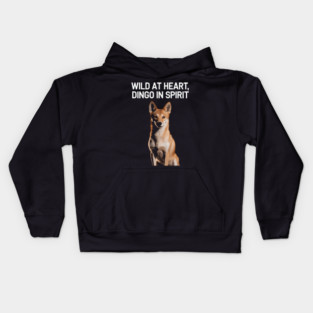 Wild at Heart, Dingo in Spirit – Australian Wildlife Kids Hoodie