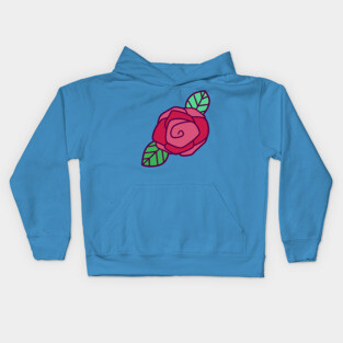 Cute Pink Rose Kids Hoodie
