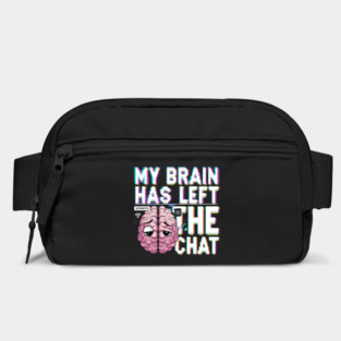 My Brain Has Left the Chat – Funny Glitch Effect T-Shirt Bag