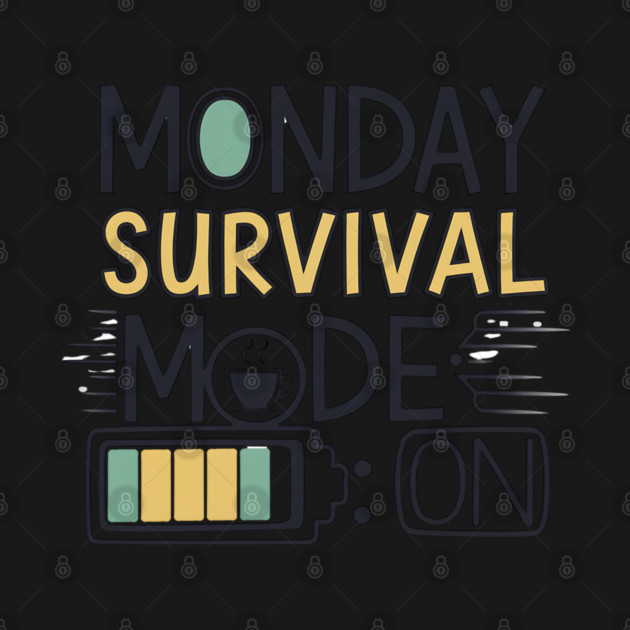 Monday Survival Mode ON – Funny Coffee & Work by Stylish Shirt