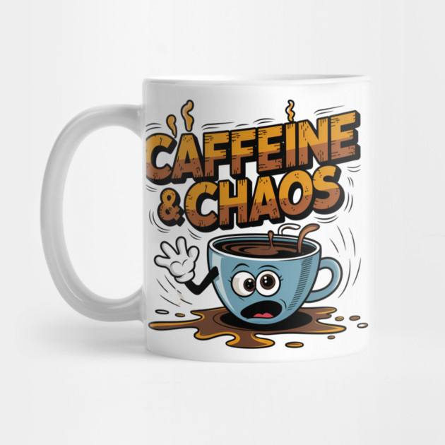 Caffeine & Chaos - Funny Coffee Lover Design by Stylish Shirt