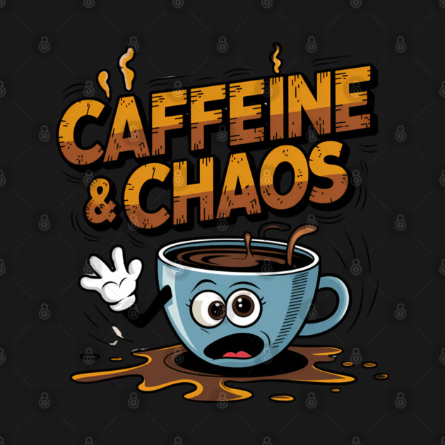 Caffeine & Chaos - Funny Coffee Lover Design by Stylish Shirt