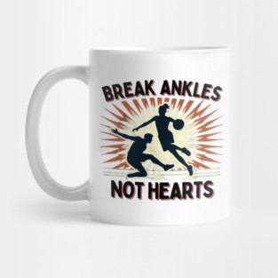 Break Ankles, Not Hearts – Vintage Basketball Crossover Design Mug