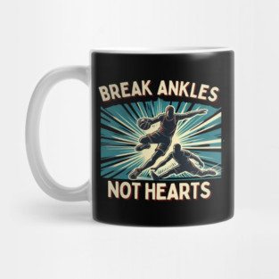Break Ankles, Not Hearts – Vintage Basketball Crossover Design Mug