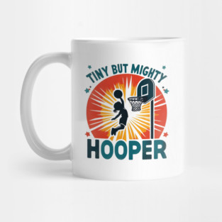 Tiny But Mighty Hooper – Funny Kids Basketball Design Mug