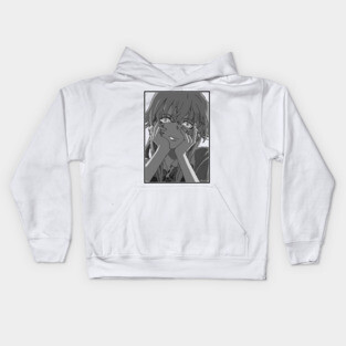 Yuno Gasai, Yandere Face Ver. (Grayscale) Kids Hoodie