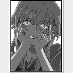 Yuno Gasai, Yandere Face Ver. (Grayscale) Posters and Art