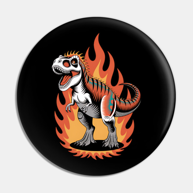 Fire T-Rex Pin by animegirlnft