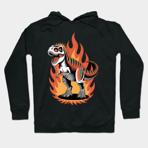 Fire T-Rex Hoodie by animegirlnft
