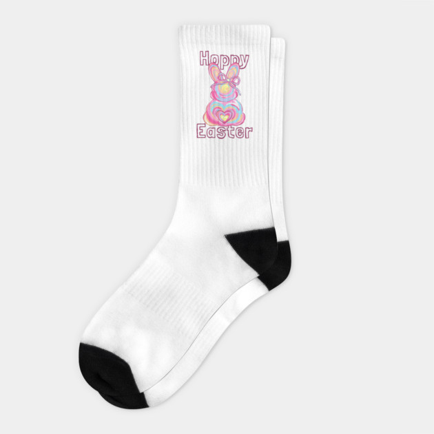 Vibrant Easter Bunny Design for Girls Socks by TurnEffect