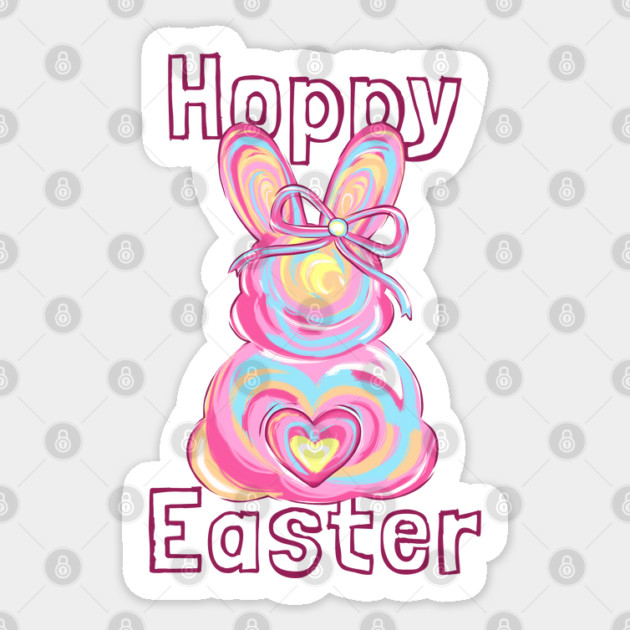 Vibrant Easter Bunny Design for Girls Sticker by TurnEffect