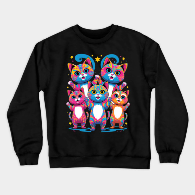 Dancing Cat Crewneck Sweatshirt by animegirlnft