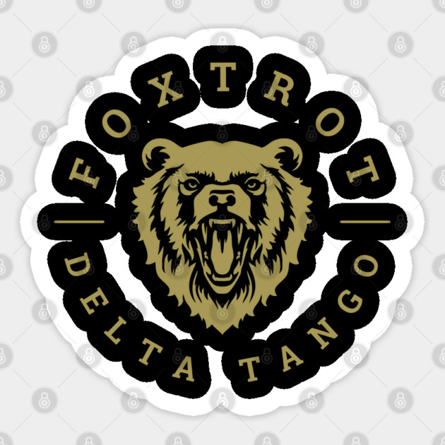 Foxtrot-Delta-Tango Sticker by Creatifly Graphic Tees