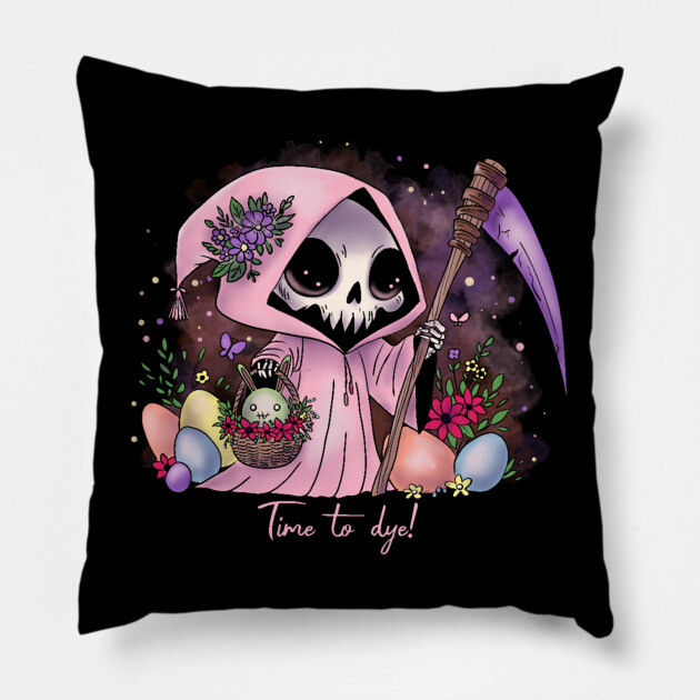 Easter Grim Reaper Pillow by H. R. Sinclair