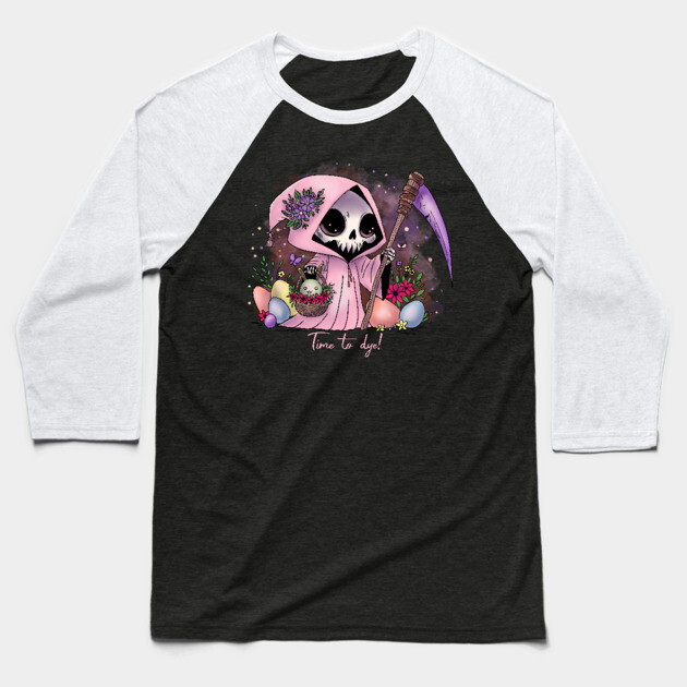 Easter Grim Reaper Baseball T-Shirt by H. R. Sinclair