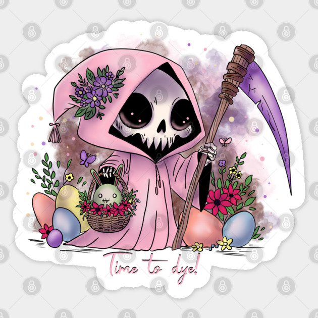 Easter Grim Reaper Sticker by H. R. Sinclair