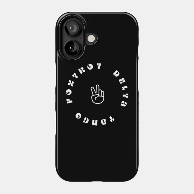 Foxtrot-Delta-Tango Phone Case by Creatifly Graphic Tees
