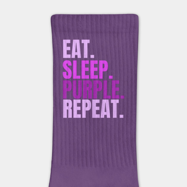 Eat Sleep Purple Repeat T-Shirt – Funny Gift for Purple Lovers by Tondeleya's Store