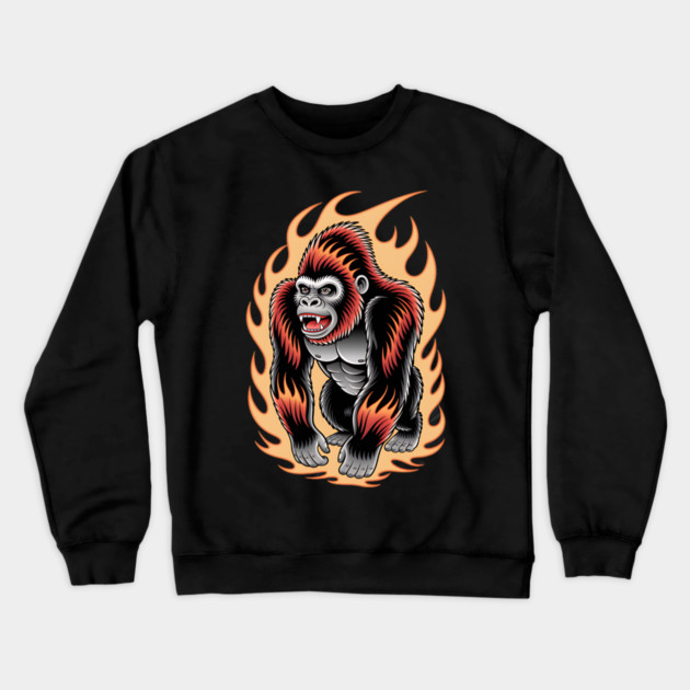Gorilla Muscle Crewneck Sweatshirt by animegirlnft