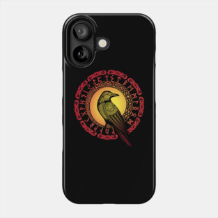 Norse Raven Rune Circle - Viking Symbol Art Phone Case