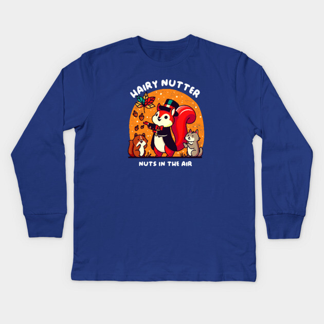 HAIRY NUTTER Kids Long Sleeve T-Shirt by Fabrik