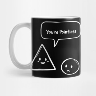 Pointless Triangle vs. Sad Circle Mug