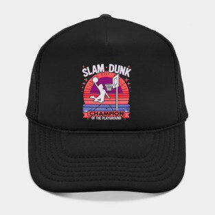 Slam Dunk Champion of the Playground – Retro Basketball Design Hat