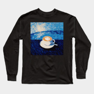 Cappuccino | Post-impressionist painting style Long Sleeve T-Shirt