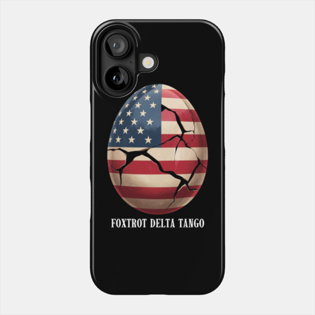 Dump Trump: FDT Cracked Promises (Foxtrot Delta Tango) Phone Case by Creatifly Graphic Tees