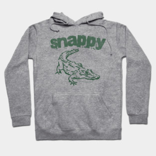 Snappy Gator – Bold Minimal Alligator Line Art Hoodie