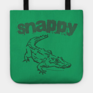 Snappy Gator – Bold Minimal Alligator Line Art Tote