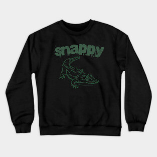 Snappy Gator – Bold Minimal Alligator Line Art Crewneck Sweatshirt