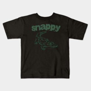 Snappy Gator – Bold Minimal Alligator Line Art Kids T-Shirt