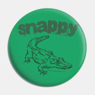 Snappy Gator – Bold Minimal Alligator Line Art Pin