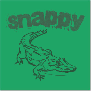 Snappy Gator – Bold Minimal Alligator Line Art Posters and Art