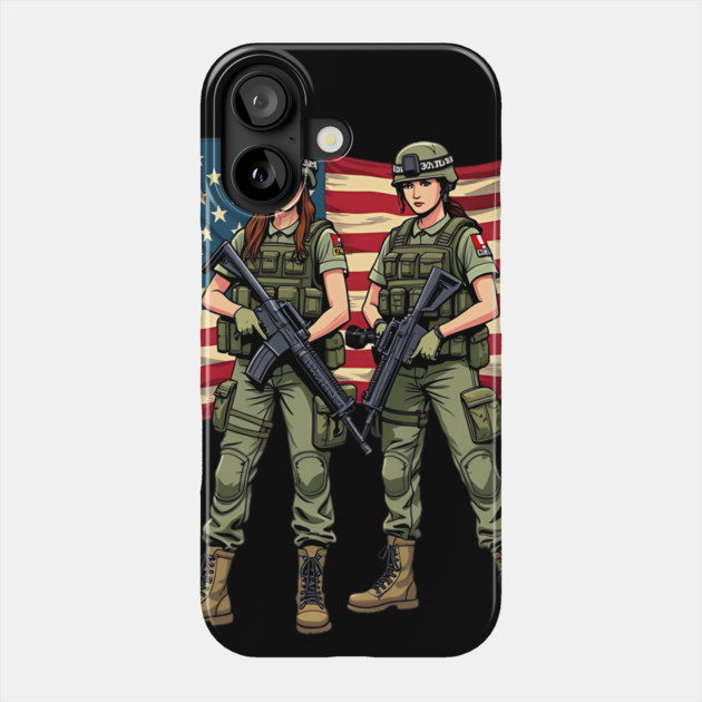 United States Army Women Phone Case by animegirlnft