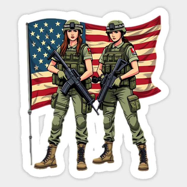 United States Army Women Magnet by animegirlnft