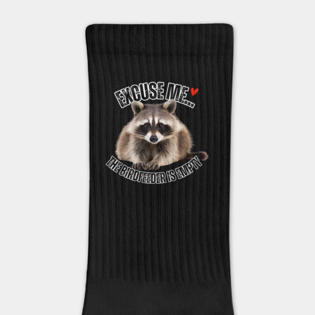 Funny Raccoon T-Shirt – "Excuse Me… The Birdfeeder Is Empty" – Cute Wildlife Humor Tee by Tondeleya's Store