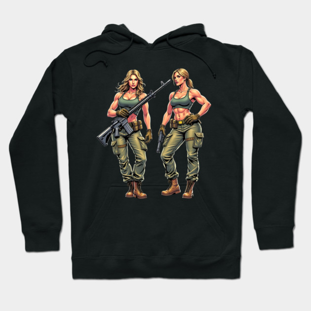 Military Women Hoodie by animegirlnft