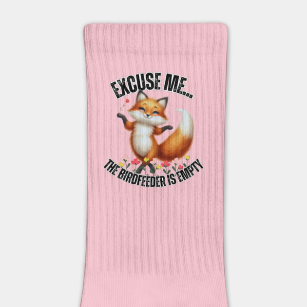 Funny Fox T-Shirt – "Excuse Me… The Birdfeeder Is Empty" – Cute Wildlife & Nature Tee by Tondeleya's Store