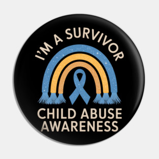 Child Abuse Survivor Child Abuse Prevention Month Rainbow Pin