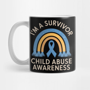 Child Abuse Survivor Child Abuse Prevention Month Rainbow Mug