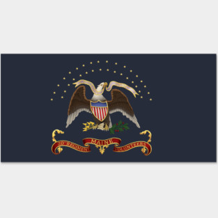 American civil war Regimental flag of the 20th maine Posters and Art
