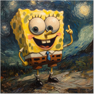 VINCENT VAN SPONGEBOB Posters and Art