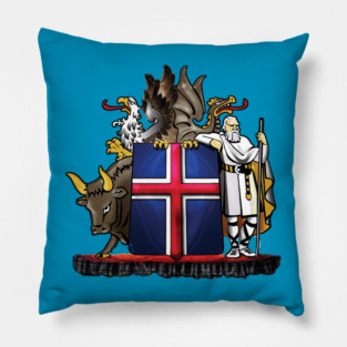 Iceland Coat of Arms Pillow