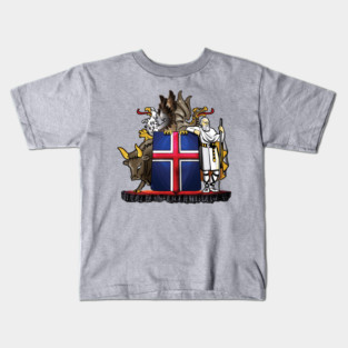 Iceland Coat of Arms Kids T-Shirt