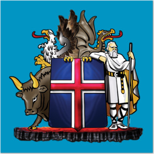 Iceland Coat of Arms Posters and Art